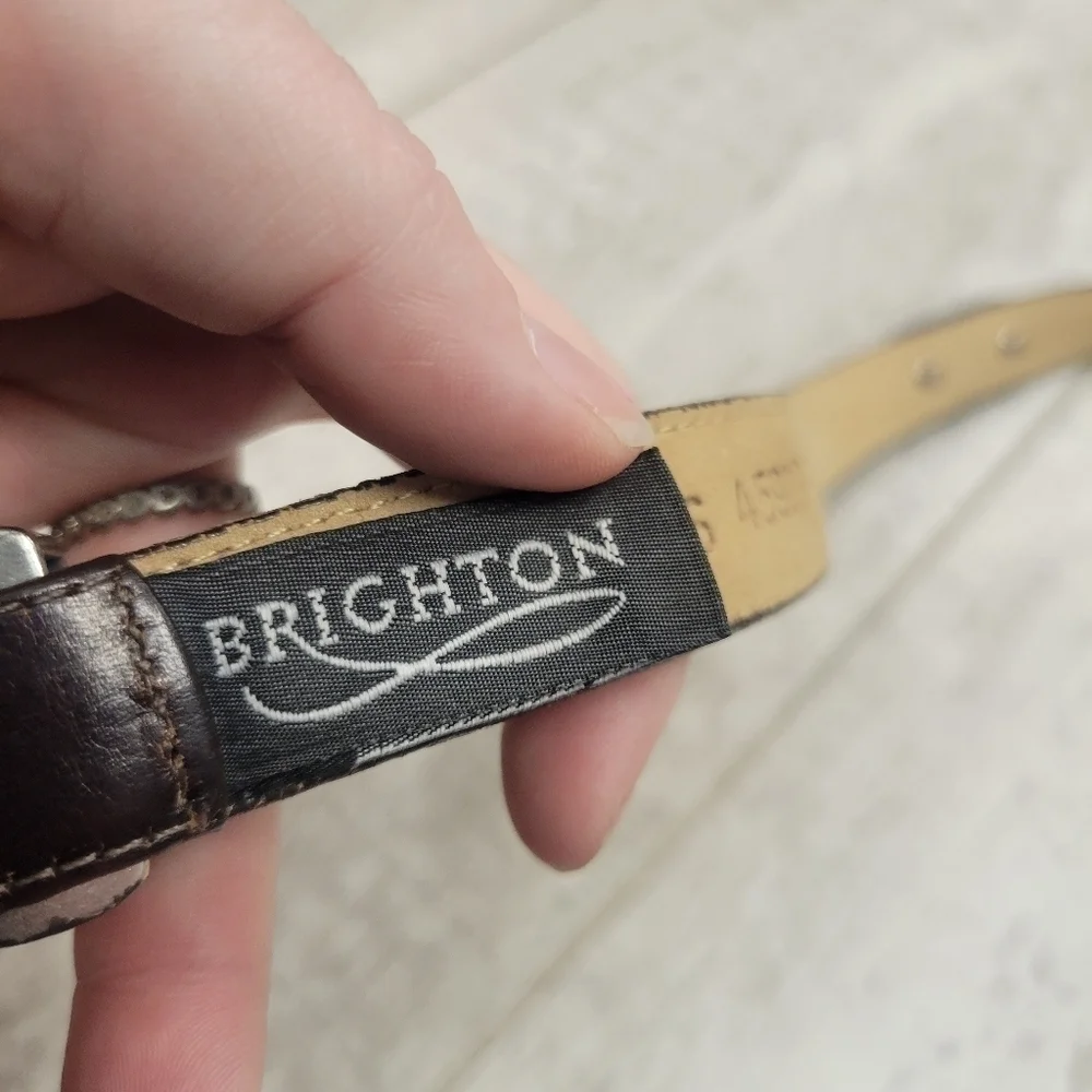 Brighton Vimtage Brown Leather Belt Size Small